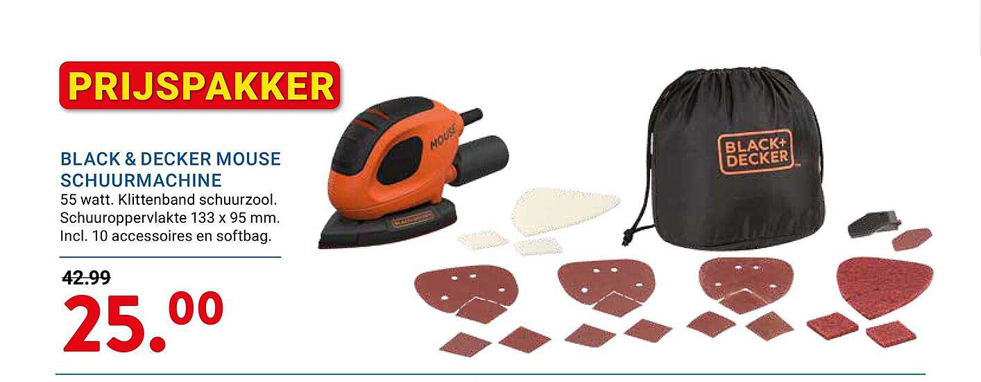 BLACK & DECKER MOUSE SCHUURMACHINE