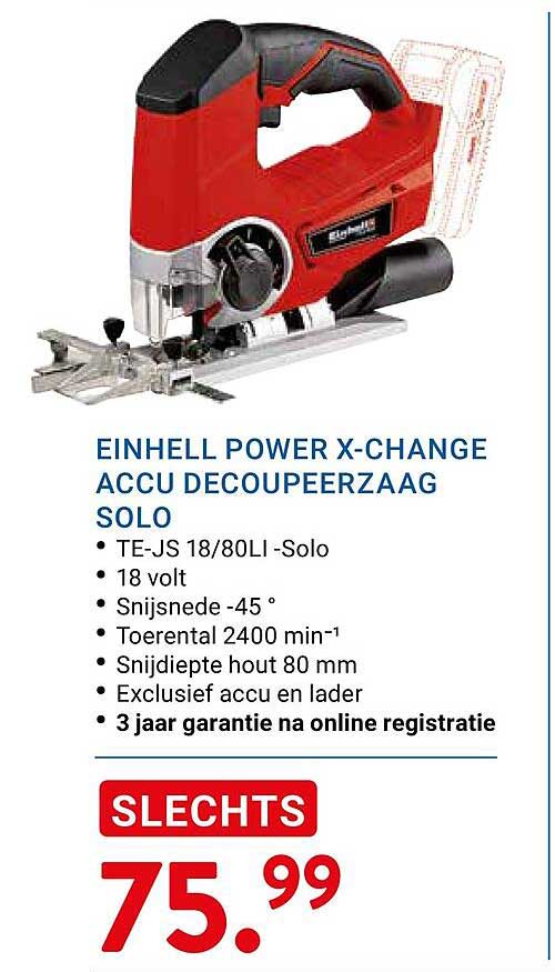 EINHELL POWER X-CHANGE ACCU DECOUPEERZAAG SOLO