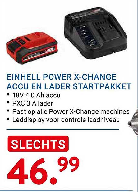EINHELL POWER X-CHANGE ACCU EN LADER STARTPAKKET
