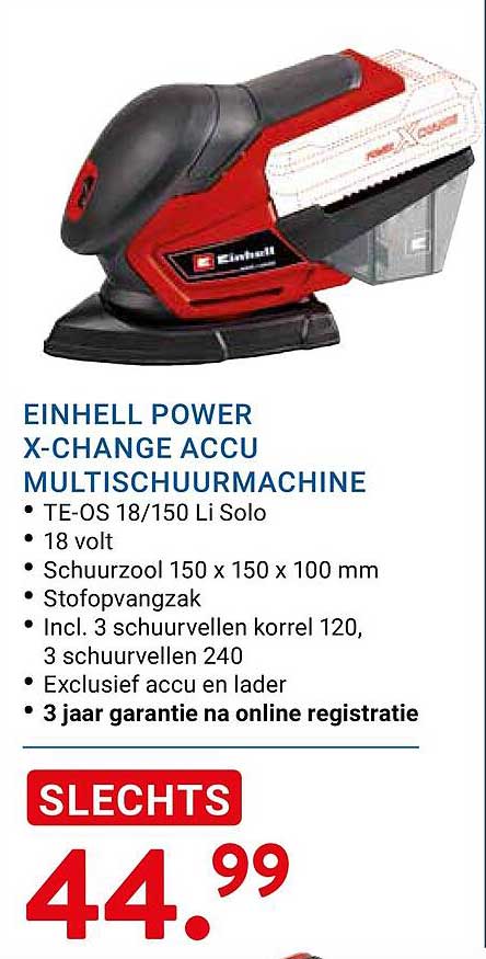 EINHELL POWER X-CHANGE ACCU MULTISCHUURMACHINE