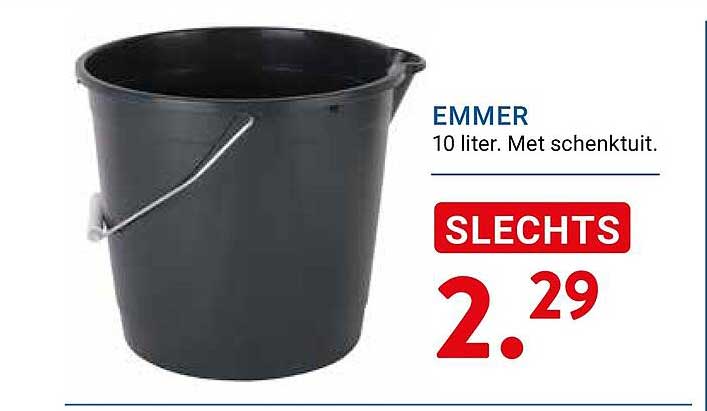 EMMER 10 liter. Met schenktuit.