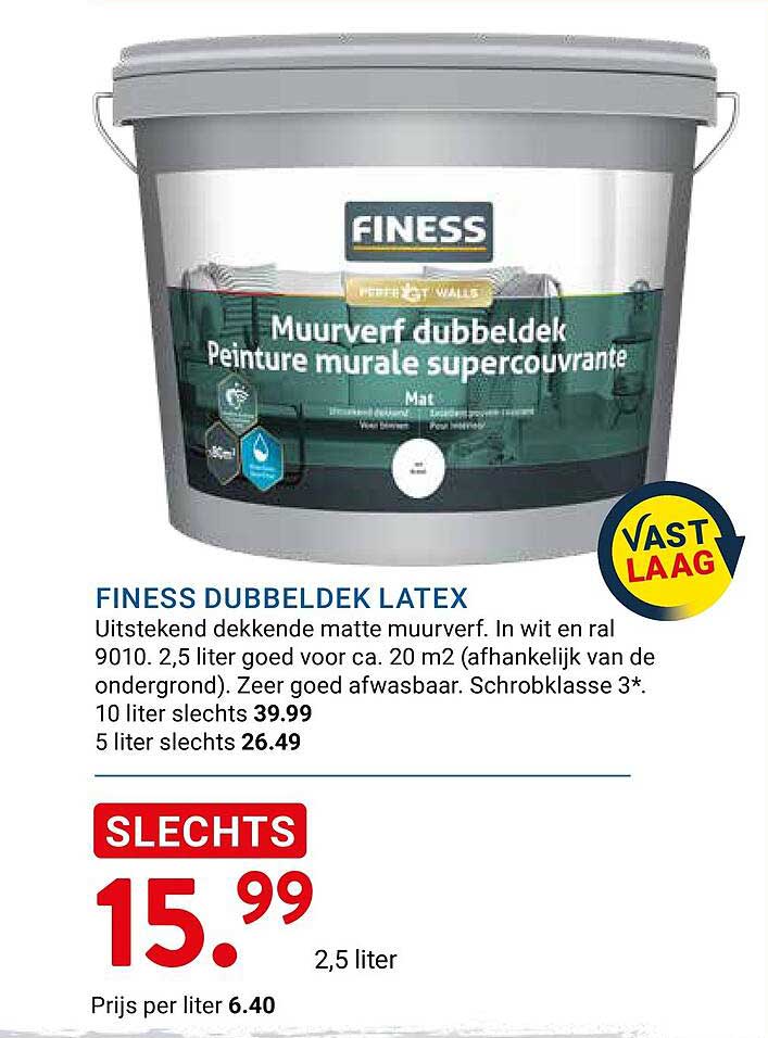 FINESS DUBBELDEK LATEX