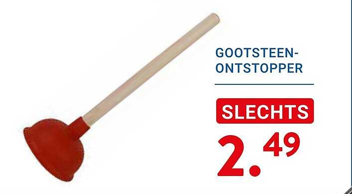GOOTSTEEN-ONTSTOPPER SLECHTS