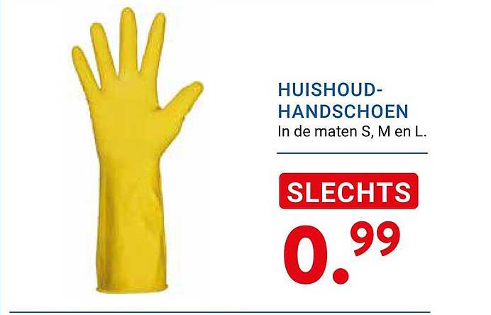 HUISHOUD-HANDSCHOEN In de maten S, M en L. SLECHTS