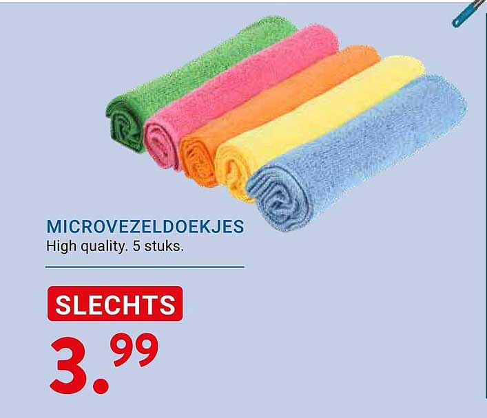 MICROVEZELDOEKJES High quality. 5 stuks. SLECHTS