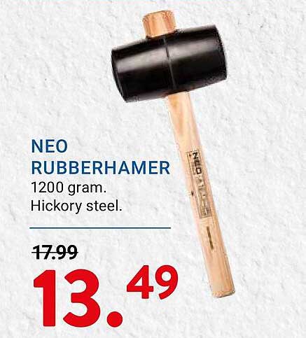 NEO RUBBERHAMER 1200 gram. Hickory steel.