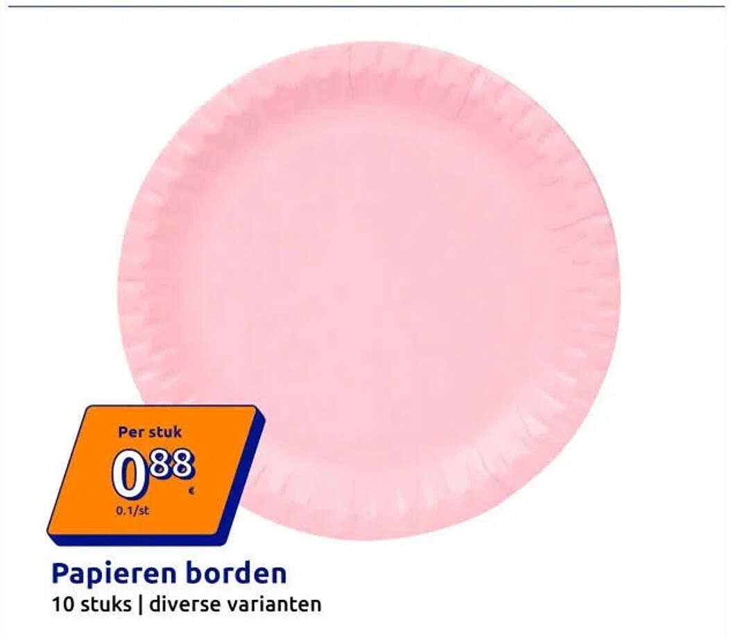 Papieren borden 10 stuks | diverse varianten