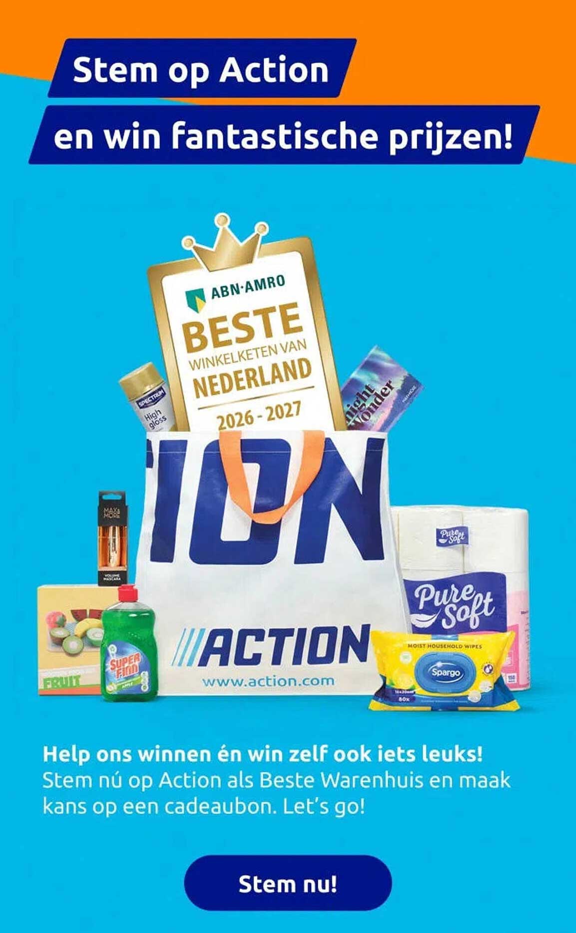 Stem op Action en win fantastische prijzen!