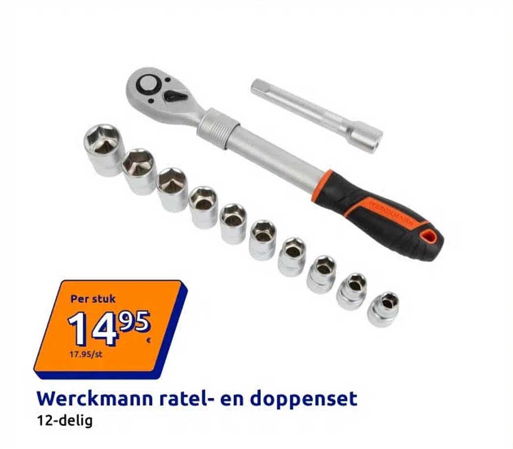 Werckmann ratel- en doppenset 12-delig