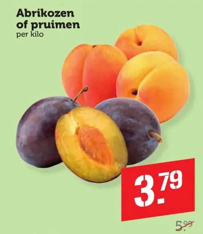 Abrikozen of pruimen per kilo