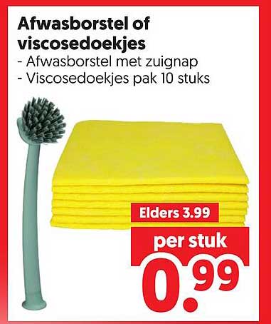 Afwasborstel of visosedoekjes