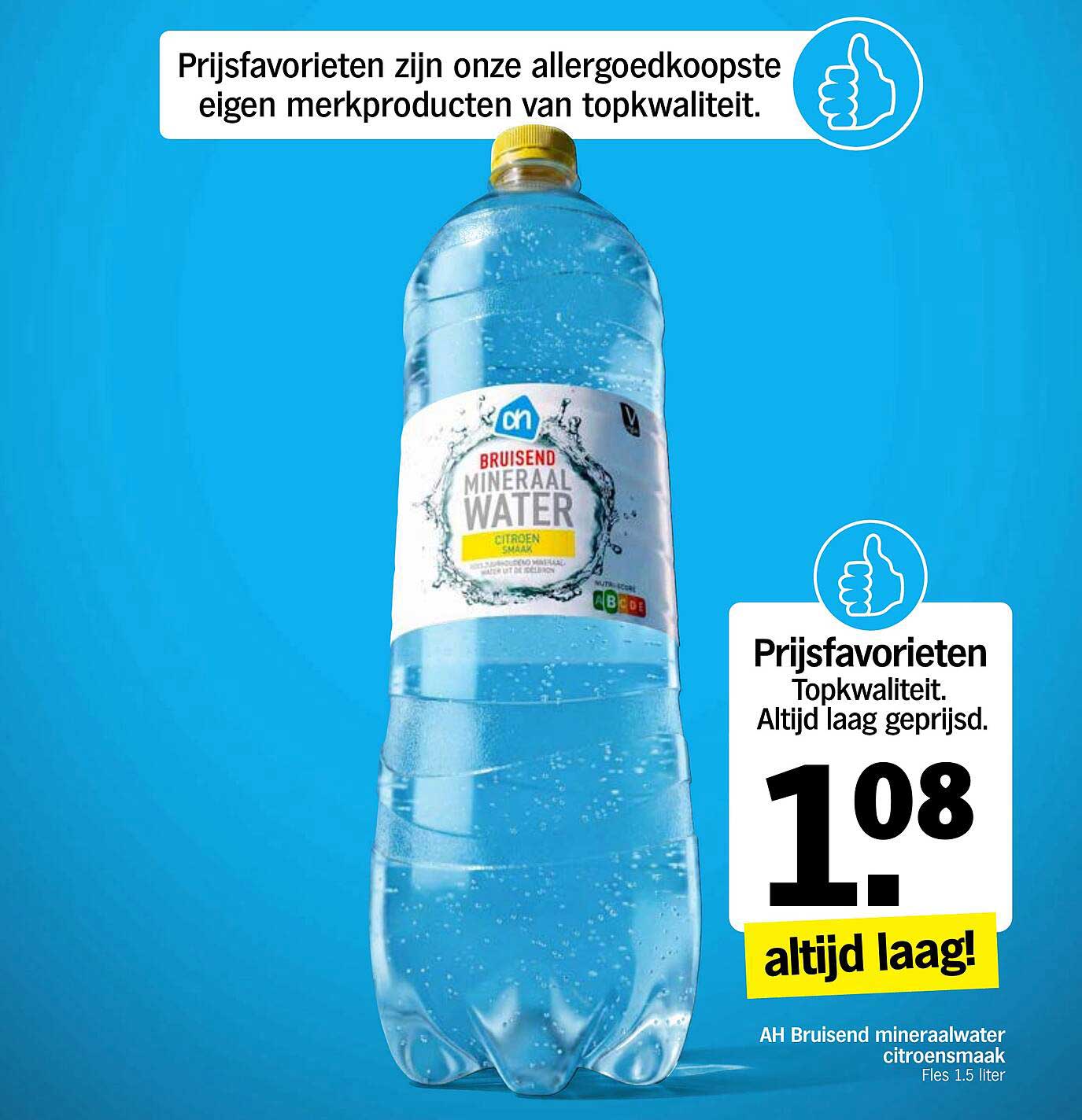 AH Bruisend mineraalwater citroensmaak