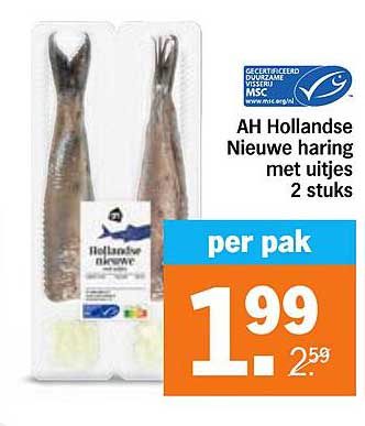 AH Hollandse Nieuwe haring met uitjes 2 stuks per pak