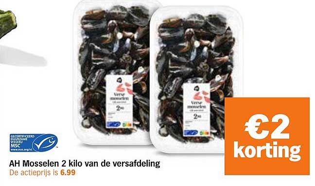 AH Mosselen 2 kilo van de versafdeling