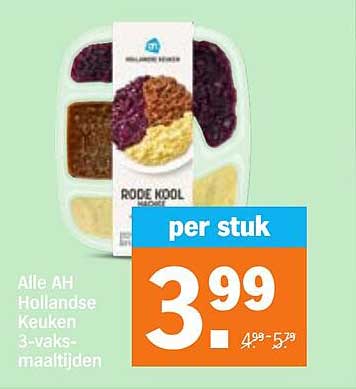Alle AH Hollandse Keuken 3-vaks-maaltijden per stuk