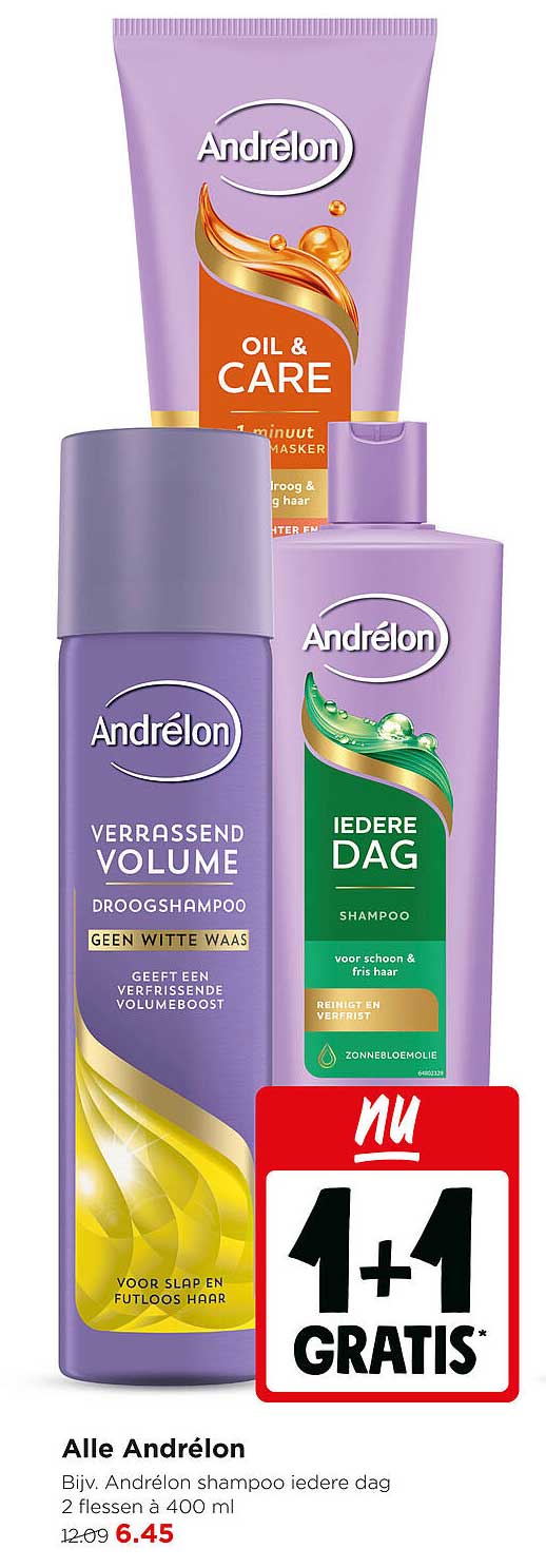 Alle Andrélon 1+1 gratis