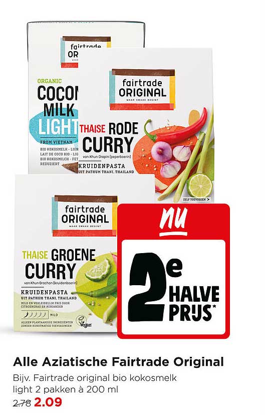 Alle Aziatische Fairtrade Original 2e halve prijs