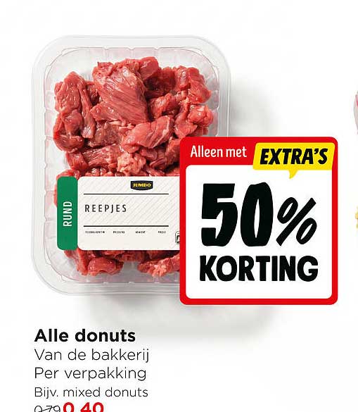 Alle donuts 50% korting