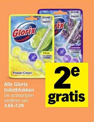 Alle Glorix toiletblokken 2e gratis