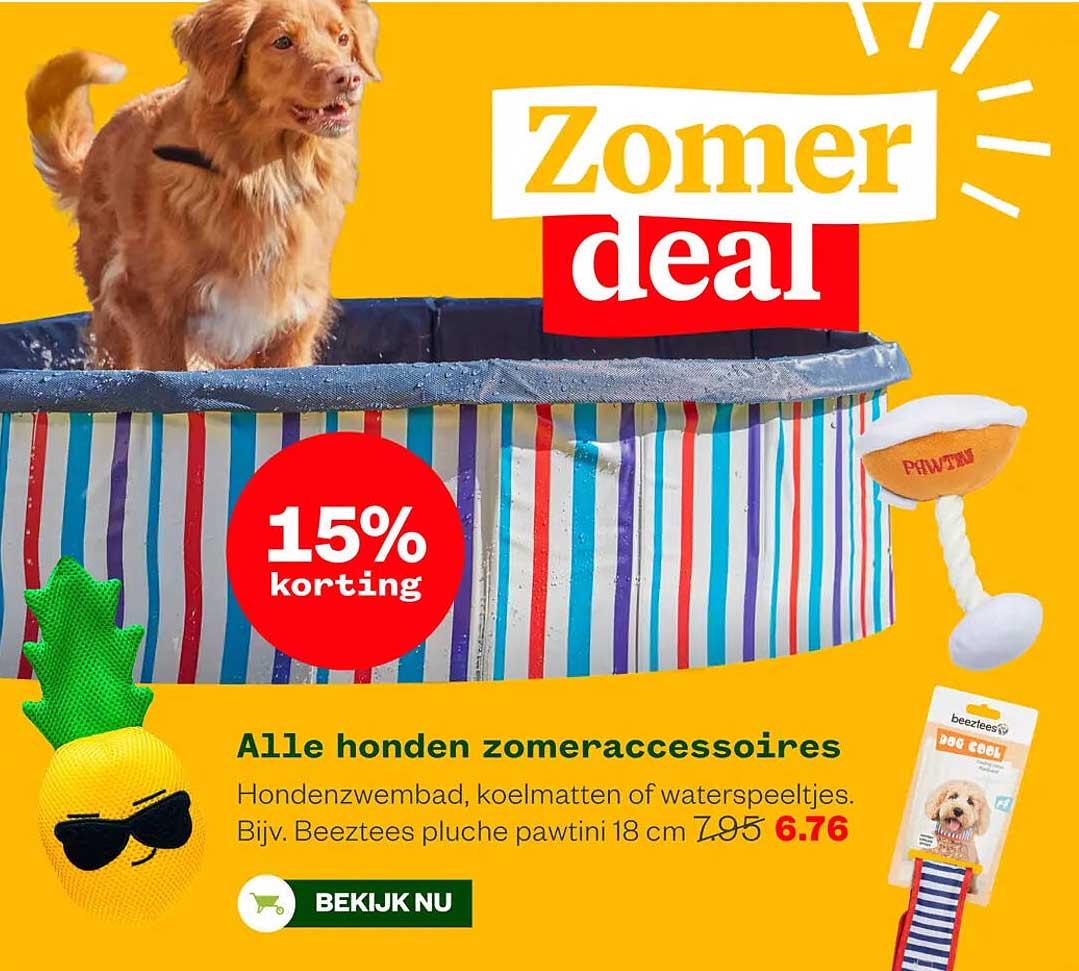 Alle honden zomeraccessoires 15% korting