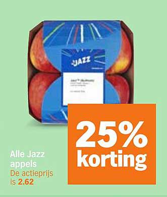 Alle Jazz appels 25% korting
