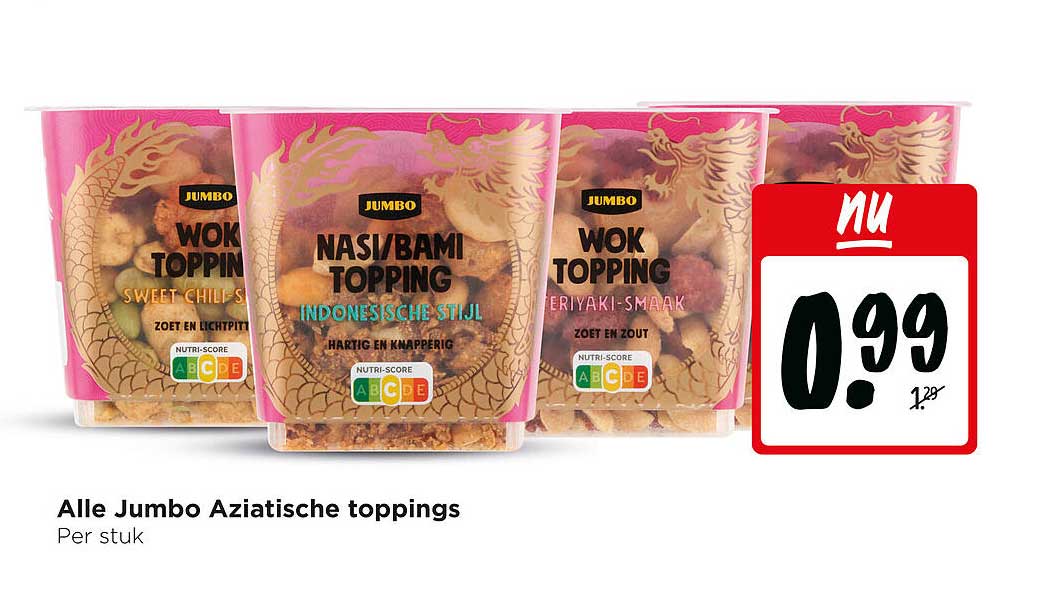 Alle Jumbo Aziatische toppings