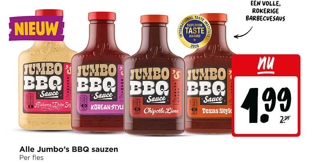 Alle Jumbo’s BBQ sauzen