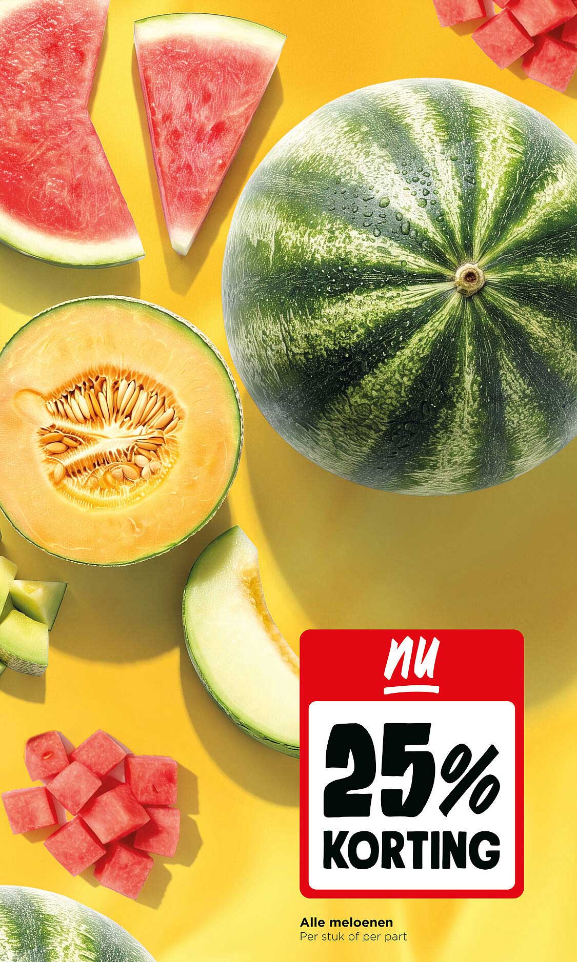 Alle meloenen 25% KORTING