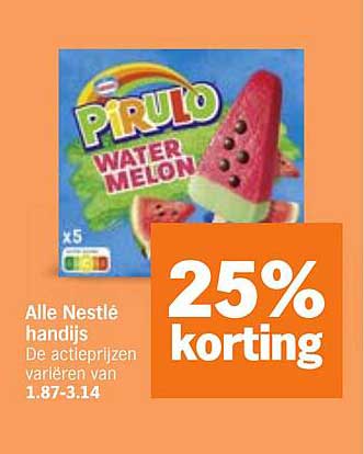 Alle Nestlé handijs 25% korting