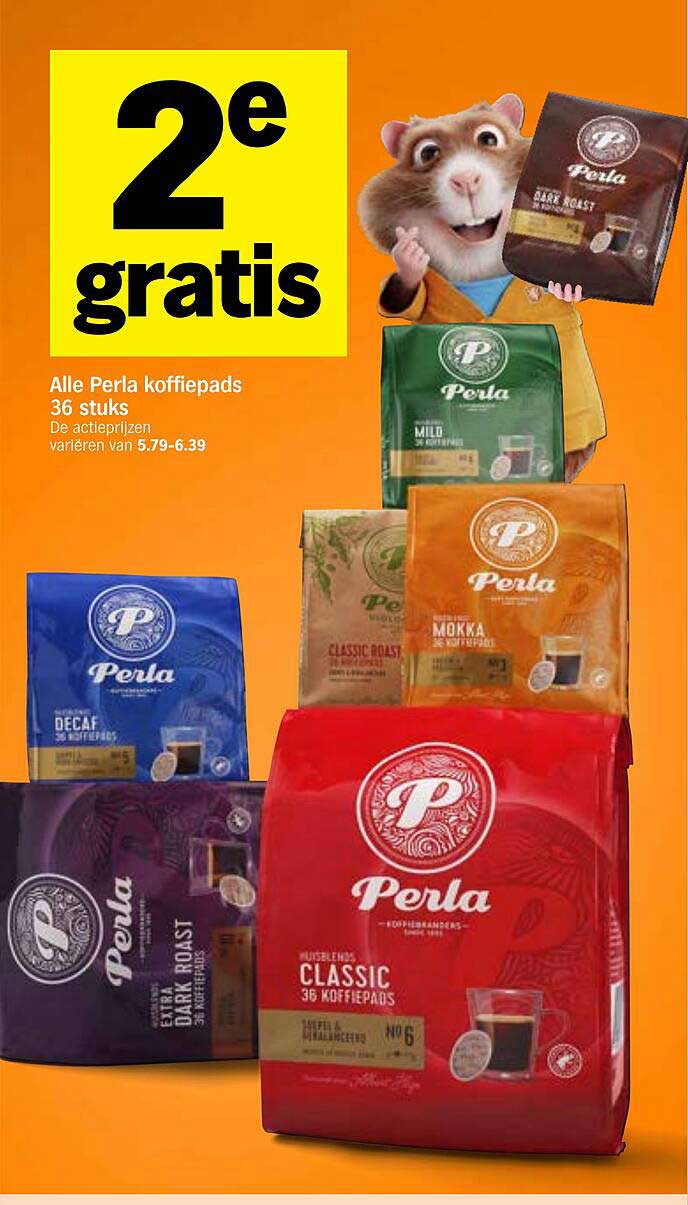 Alle Perla koffiepads 36 stuks 2e gratis