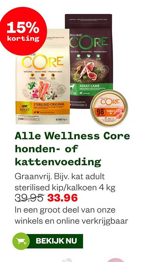 Alle Wellness Core honden- of kattenvoeding