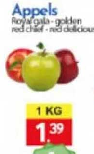 Appels Royal gala - golden red delicious