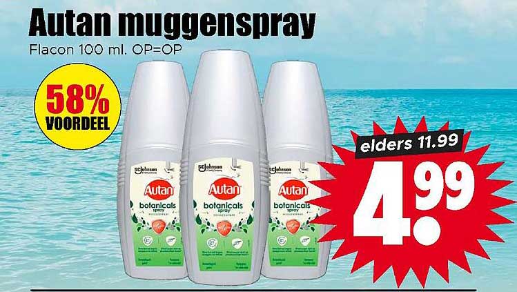 Autan muggenspray Flacon 100 ml. OP=OP