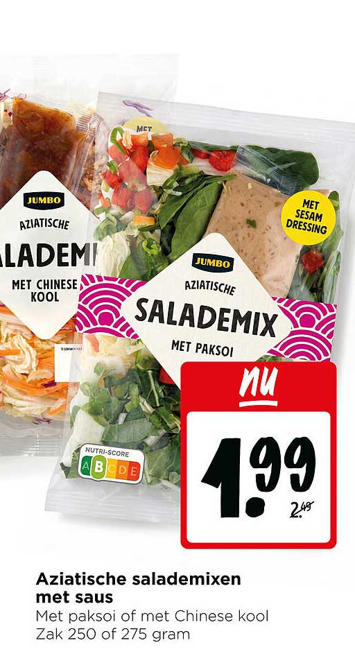 Aziatische salademixen met saus