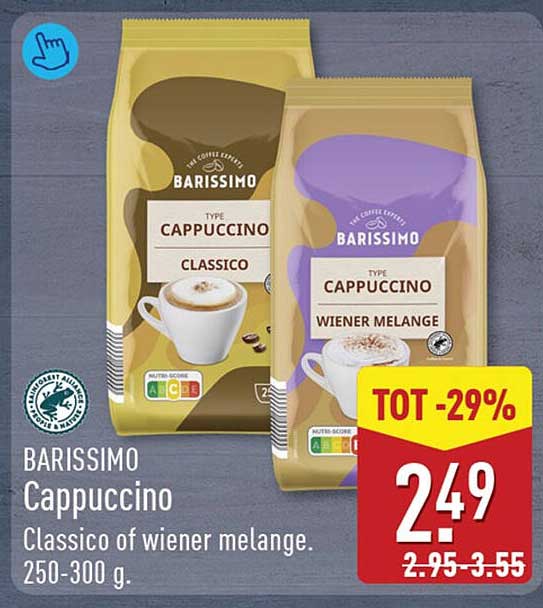BARISSIMO Cappuccino Classico of wiener melange. 250-300 g. TOT -29%