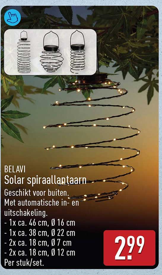 BELAVI Solar spiraallantaarn