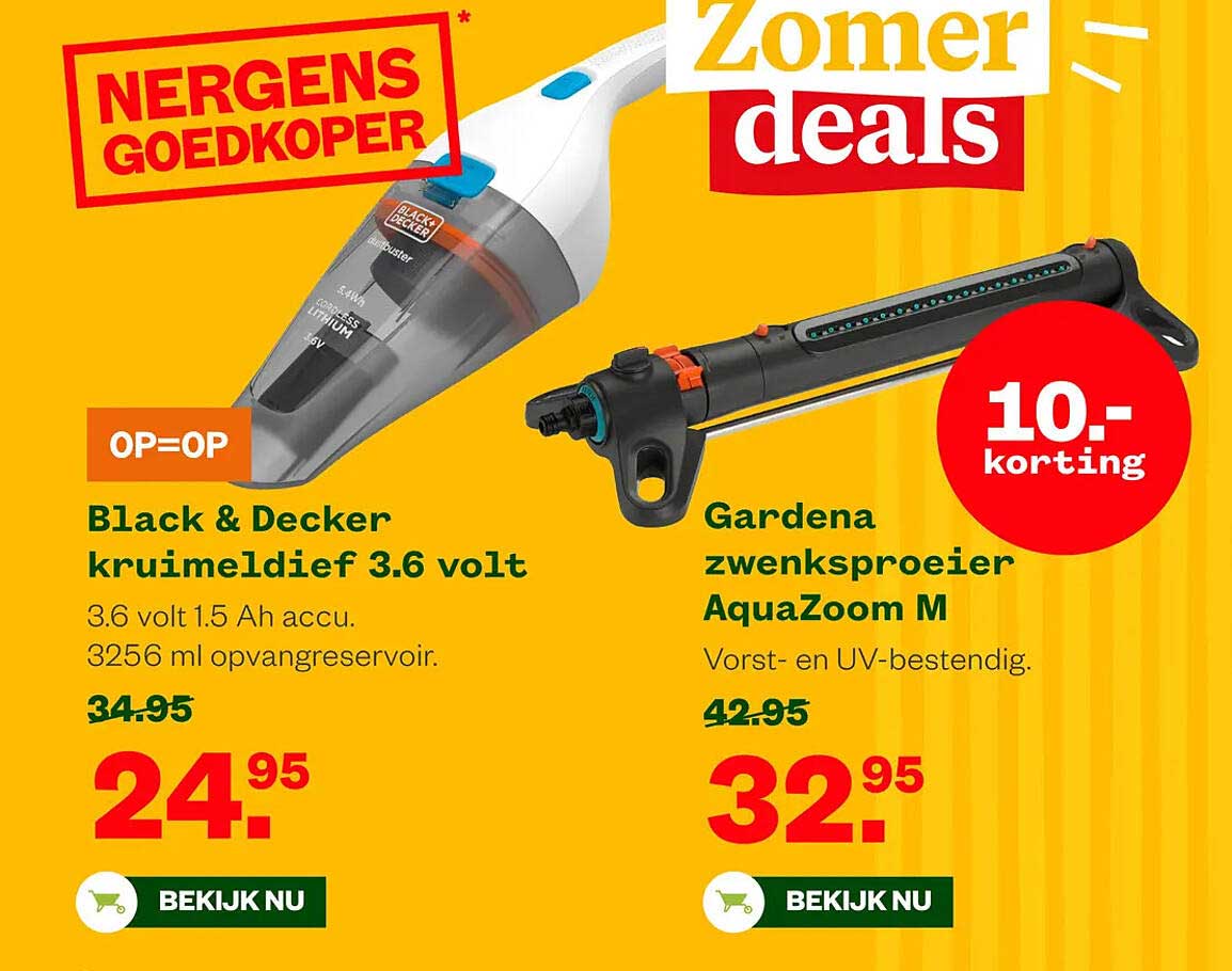 Black & Decker kruimeldief 3.6 volt