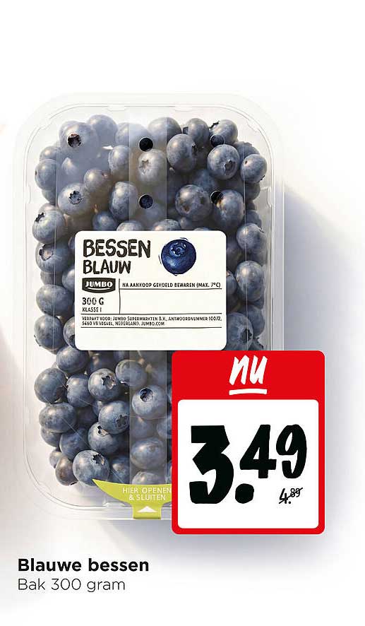 Blauwe bessen Bak 300 gram