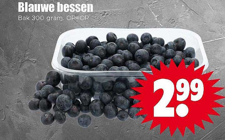 Blauwe bessen Bak 300 gram. OP=OP