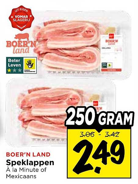 BOER’N LAND Speklappen À la Minute of Mexicaans 250 GRAM