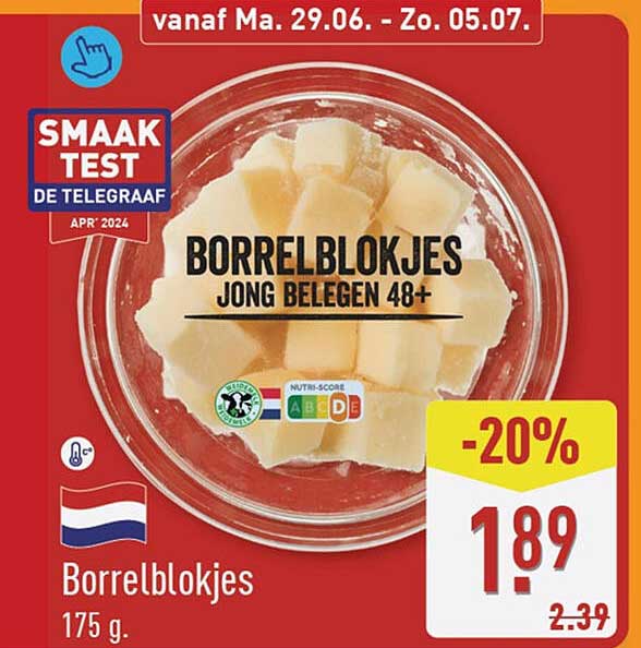 Borrelblokjes Jong Belegen 48+