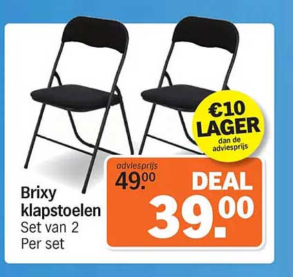 Brixy klapstoelen Set van 2 Per set