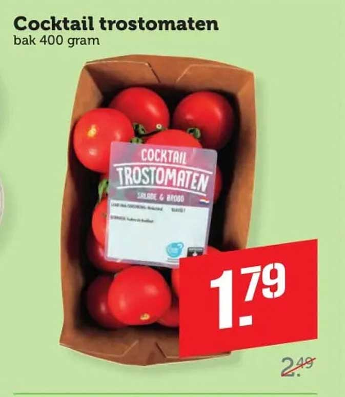 Cocktail trostomaten bak 400 gram