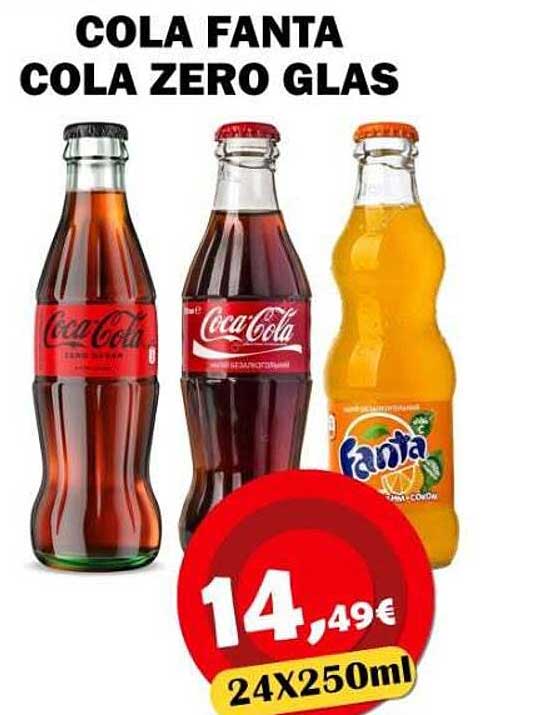 COLA FANTA COLA ZERO GLAS