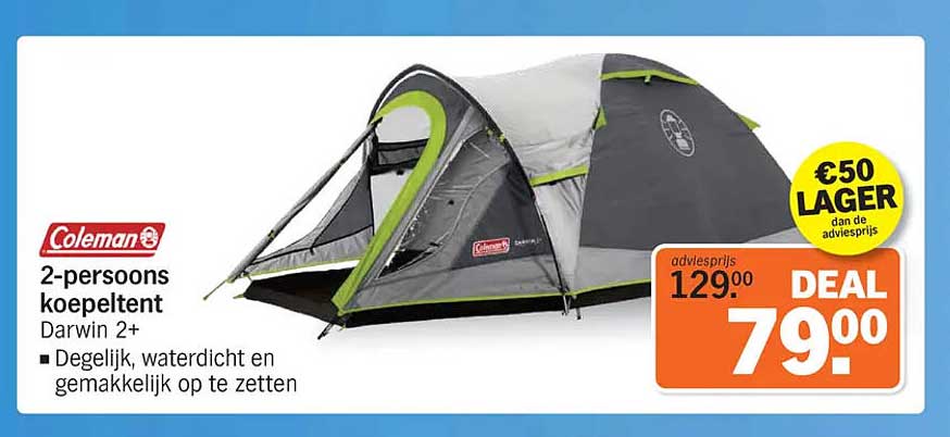 Coleman 2-persoons koepeltent Darwin 2+
