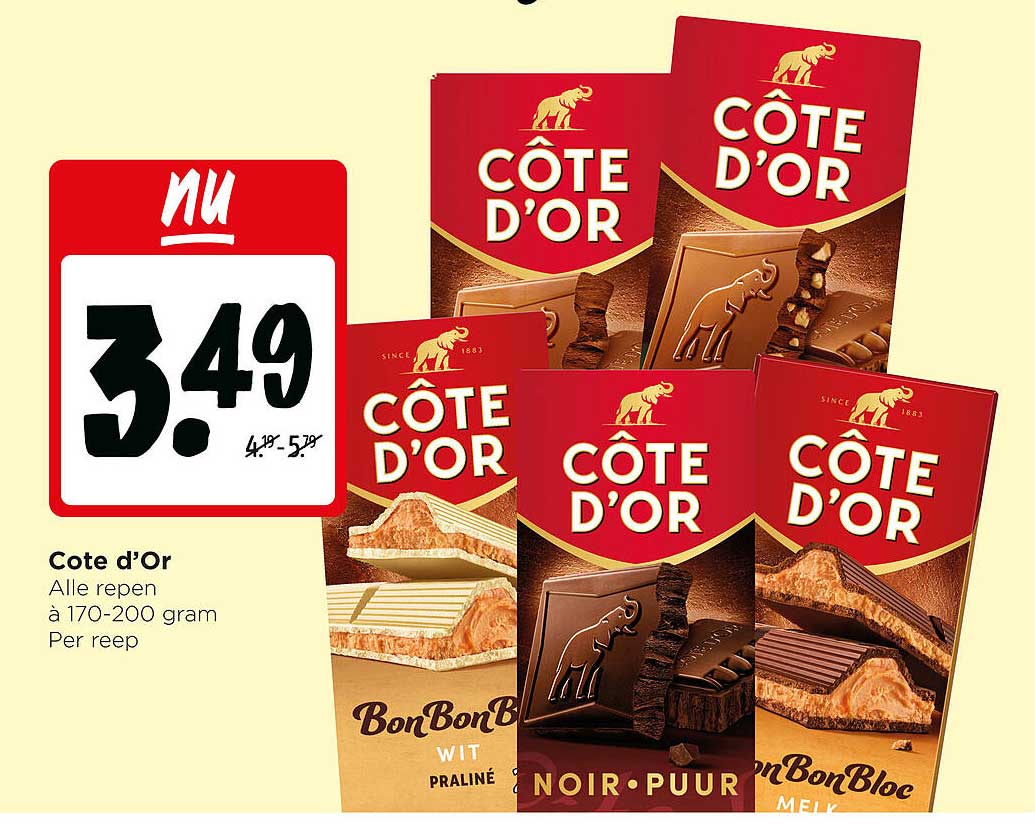 Cote d’Or Alle repen à 170-200 gram Per reep