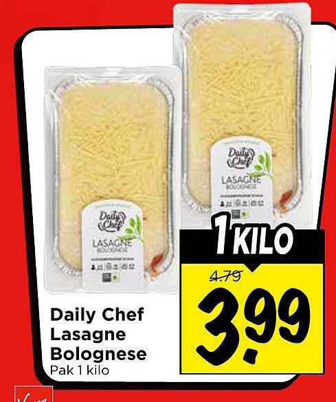 Daily Chef Lasagne Bolognese Pak 1 kilo