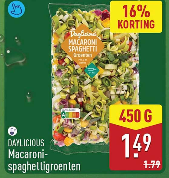 DAYLICIOUS Macaroni-spaghettigroenten 450 g 16% korting