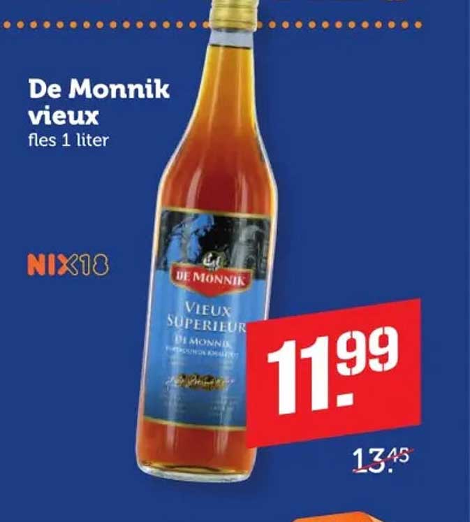 De Monnik vieux fles 1 liter