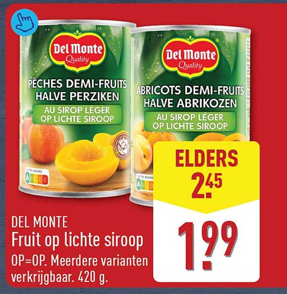 DEL MONTE Fruit op lichte siroop